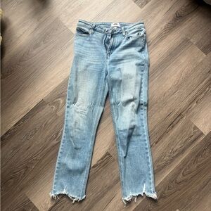 PAIGE Light Blue Cropped Jeans